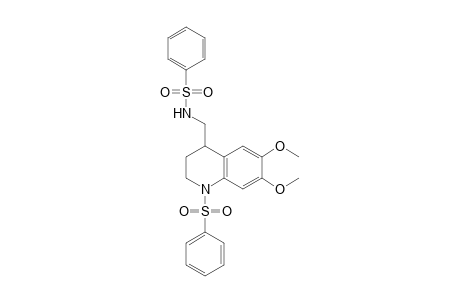 (+-)4-((Benzenesulfonamido)methyl)-1-N-(phenylsulfonyl)-6,7-dimethoxy-1,2,3,4-tetrahydroquinoline