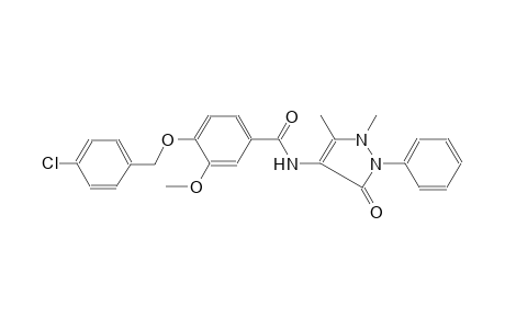 4-(4-Chlorobenzyl)oxy-N-(3-keto-1,5-dimethyl-2-phenyl-3-pyrazolin-4-yl)-3-methoxy-benzamide