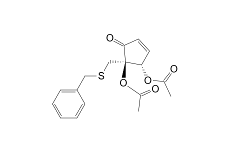 2-Cyclopenten-1-one, 4,5-bis(acetyloxy)-5-[[(phenylmethyl)thio]methyl]-, trans-(.+-.)-