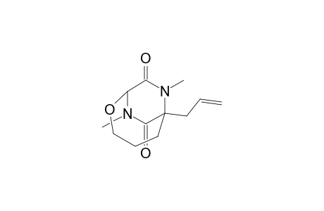 2-Oxa-7,9-diazabicyclo[4.2.2]decane-8,10-dione, 7,9-dimethyl-6-(2-propenyl)-