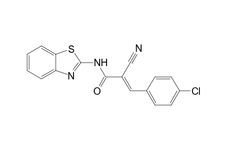 (E)-N-(1,3-benzothiazol-2-yl)-3-(4-chlorophenyl)-2-cyano-2-propenamide