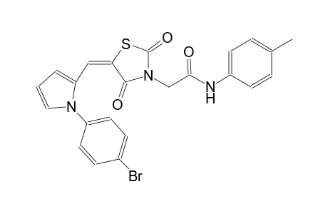 2-((5E)-5-{[1-(4-bromophenyl)-1H-pyrrol-2-yl]methylene}-2,4-dioxo-1,3-thiazolidin-3-yl)-N-(4-methylphenyl)acetamide