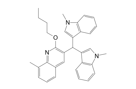 3-(Bis(1-methyl-1H-indol-3-yl)methyl)-2-butoxy-8-methylquinoline