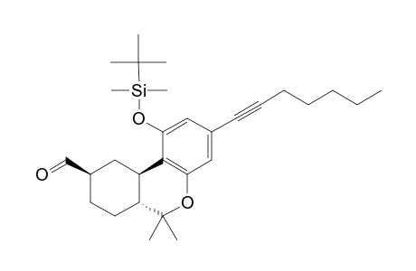 (1R,10R) 2,2-Dimethyl-6-(heptynyl)-8-tertbutyldimethylsiloxy-3-oxatricyclo[8.4.0.0(4,9)]tetradec-4(9),5,7-trien-12.beta.-carbaldehyde