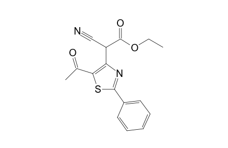 Ethyl Cyano(5-acetyl-2-phenylthiazol-4-yl)acetate