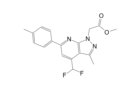 1H-pyrazolo[3,4-b]pyridine-1-acetic acid, 4-(difluoromethyl)-3-methyl-6-(4-methylphenyl)-, methyl ester