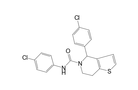 4'-chloro-4-(p-chlorophenyl)-6,7-dihydrothieno[3,2-c]pyridine-5(4H)-carboxanilide
