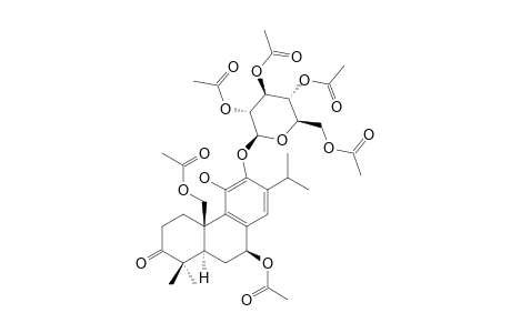 TAXUSABIETANE-D;7-BETA,20-DIACETOXY-11,12-DIHYDROXYABIETA-8,11,13-TRIEN-3-ONE-12-(2,3,4,6-O-TETRAACETYL-BETA-GLUCOPYRANOSIDE)