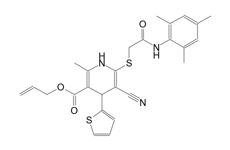 3-pyridinecarboxylic acid, 5-cyano-1,4-dihydro-2-methyl-6-[[2-oxo-2-[(2,4,6-trimethylphenyl)amino]ethyl]thio]-4-(2-thienyl)-, 2-propenyl ester