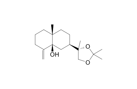 (-)-(11S)-5.beta.-Hydroxyeudesm-4(14)-en-11S,12-isopropylidene ketal