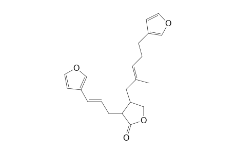2(3H)-Furanone, 4-[5-(3-furanyl)-2-methyl-2-pentenyl]-3-[3-(3-furanyl)-2-propenyl]dihydro-
