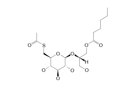 2-O-(6-DEOXY-6-THIOACETYL-BETA-D-GLUCOPYRANOSYL)-1-O-HEXANOYL-SN-GLYCEROL
