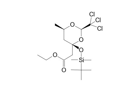 2-[(2R,4R,6R)-4-[tert-butyl(dimethyl)silyl]oxy-6-methyl-2-(trichloromethyl)-1,3-dioxan-4-yl]acetic acid ethyl ester