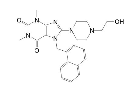8-[4-(2-hydroxyethyl)-1-piperazinyl]-1,3-dimethyl-7-(1-naphthylmethyl)-3,7-dihydro-1H-purine-2,6-dione