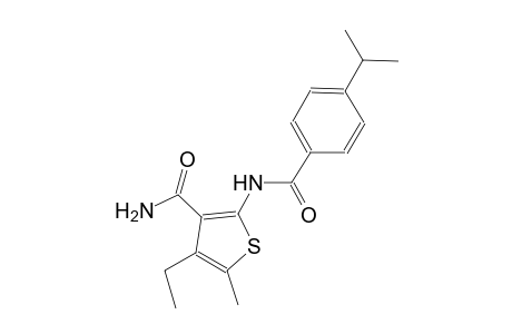 4-ethyl-2-[(4-isopropylbenzoyl)amino]-5-methyl-3-thiophenecarboxamide