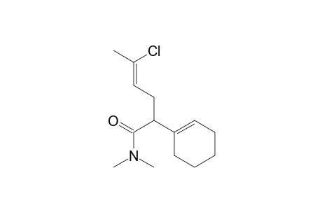 N,N-Dimethyl-.alpha.-(3-chloro-2-butenyl)-1-cyclohexene-1-acetamide