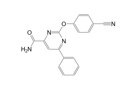 2-(4-cyanophenoxy)-6-phenyl-4-pyrimidinecarboxamide