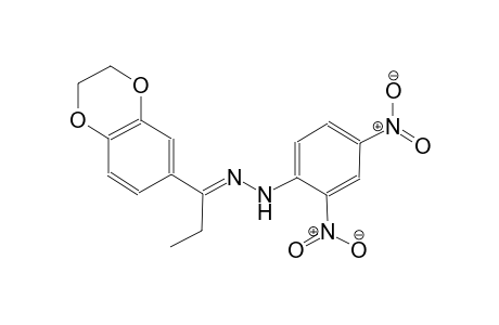 1-propanone, 1-(2,3-dihydro-1,4-benzodioxin-6-yl)-, (2,4-dinitrophenyl)hydrazone, (1E)-