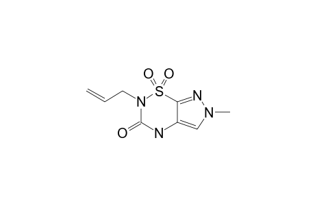 2-ALLYL-6-METHYL-4,6-DIHYDROPYRAZOLO-[4,3-E]-[1,2,4]-THIADIAZIN-3(4H)-ONE-1,1-DIOXIDE