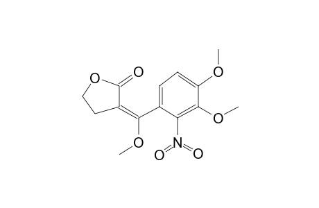 Perhydro-3-(3,4,alpha-trimethoxy-2-nitrobenzylidene)-2-oxofuran