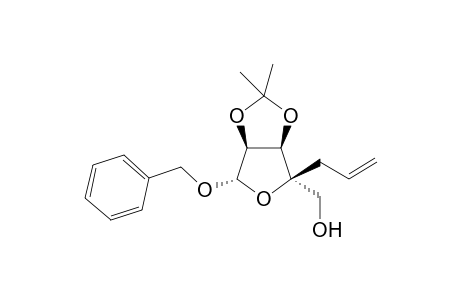 phenylmethyl 2,3-O-(1-methylethylidine)-4-C-(prop-2-enyl)-b-L-ribofuranoside