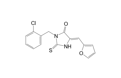 (5Z)-3-(2-chlorobenzyl)-5-(2-furfurylidene)-2-thioxo-4-imidazolidinone