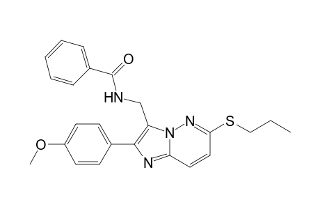 N-[[2-(4-methoxyphenyl)-6-(propylthio)-3-imidazo[1,2-b]pyridazinyl]methyl]benzamide