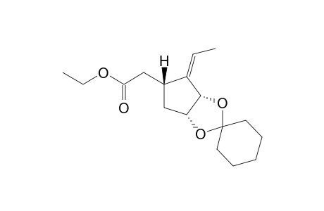 Ethyl 2-((3a'SR,5'R,6a'RS,Z)-4'-Ethylidenetetrahydro-3a'H-spiro[cyclohexane-1,2'-cyclopenta[d][1',3']dioxole]-5'-yl)acetate