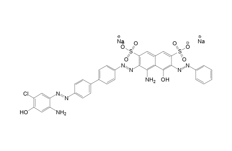 2,7-Naphthalenedisulfonic acid, 4-amino-3-[[4'-[(2-amino-5-chloro-4-hydroxyphenyl)azo][1,1'-biphenyl]-4-yl]azo]-5-hydroxy-6-(phenylazo)-, disodium salt