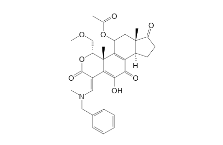 6-Hydroxy-1.alpha.-(methoxymethyl)-10.beta.,13.beta.-dimethyl-3,7,17-trioxo-4-[(benzylmethylamino)methylene]-dodecahydro-2-oxacyclopenta[a]phenanthren-11-yl - Acetate