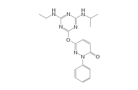 3(2H)-pyridazinone, 6-[[4-(ethylamino)-6-[(1-methylethyl)amino]-1,3,5-triazin-2-yl]oxy]-2-phenyl-