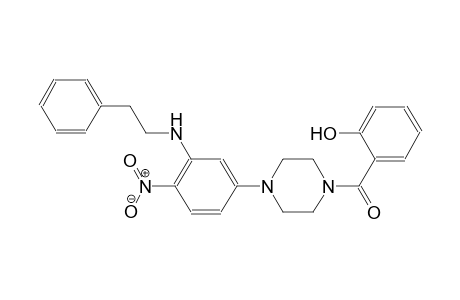 2-[(4-{4-nitro-3-[(2-phenylethyl)amino]phenyl}-1-piperazinyl)carbonyl]phenol
