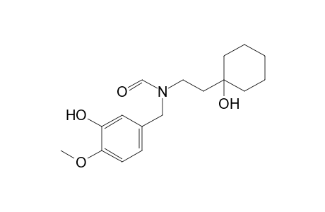 N-[(4-methoxy-3-oxidanyl-phenyl)methyl]-N-[2-(1-oxidanylcyclohexyl)ethyl]methanamide