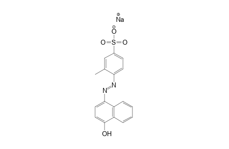 Benzenesulfonic acid, 4-[(4-hydroxy-1-naphthalenyl)azo]-3-methyl-, monosodium salt