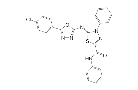 5-((5-(4-Chlorophenyl)-1,3,4-oxadiazol-2-yl)imino)-N,4-diphenyl-4,5-dihydro-1,3,4-thiadiazole-2-carboxamide