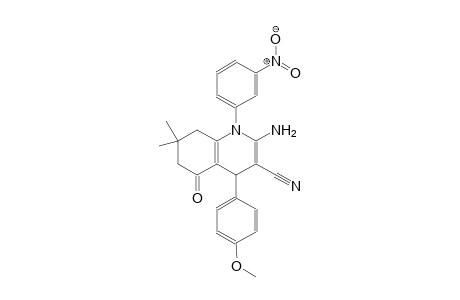 2-amino-4-(4-methoxyphenyl)-7,7-dimethyl-1-(3-nitrophenyl)-5-oxo-1,4,5,6,7,8-hexahydro-3-quinolinecarbonitrile