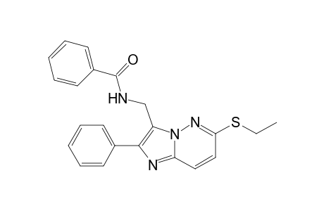 N-[[6-(ethylthio)-2-phenyl-3-imidazo[1,2-b]pyridazinyl]methyl]benzamide