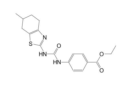 benzoic acid, 4-[[[(4,5,6,7-tetrahydro-6-methyl-2-benzothiazolyl)amino]carbonyl]amino]-, ethyl ester