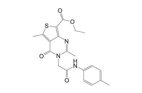 ethyl 2,5-dimethyl-4-oxo-3-[2-oxo-2-(4-toluidino)ethyl]-3,4-dihydrothieno[3,4-d]pyrimidine-7-carboxylate