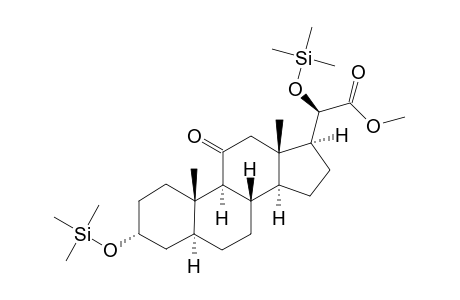 Bis(trimethylsilyl) derivative of methyl ester of 3.alpha.,20.beta.-Dihydroxy-5.beta.-pregnen-11-one-21-oic acid or Bis(trimethylsilyl) derivative of 17-Deoxy-.beta.-cortolic acid