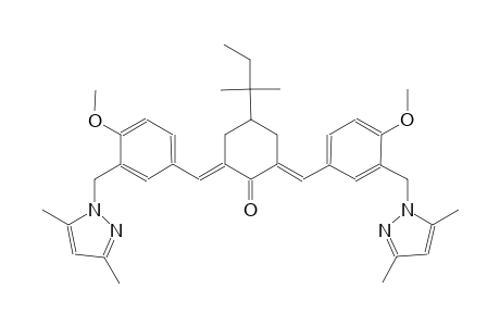 cyclohexanone, 4-(1,1-dimethylpropyl)-2,6-bis[[3-[(3,5-dimethyl-1H-pyrazol-1-yl)methyl]-4-methoxyphenyl]methylene]-, (2E,6E)-