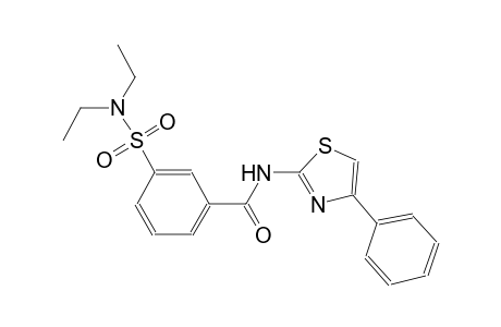 benzamide, 3-[(diethylamino)sulfonyl]-N-(4-phenyl-2-thiazolyl)-