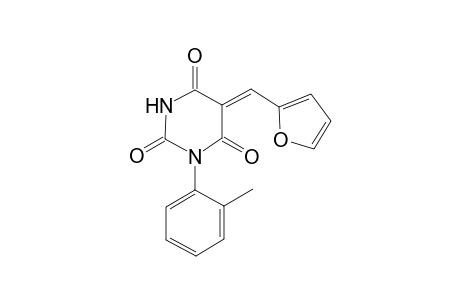 (5Z)-5-(2-Furylmethylene)-1-(2-methylphenyl)-2,4,6(1H,3H,5H)-pyrimidinetrione