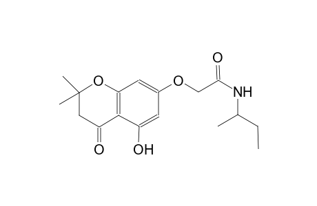 acetamide, 2-[(3,4-dihydro-5-hydroxy-2,2-dimethyl-4-oxo-2H-1-benzopyran-7-yl)oxy]-N-(1-methylpropyl)-