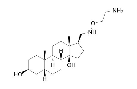 (3S,5R,8R,9S,10S,13R,14S,17S)-17-[(2-aminoethoxyamino)methyl]-10,13-dimethyl-1,2,3,4,5,6,7,8,9,11,12,15,16,17-tetradecahydrocyclopenta[a]phenanthrene-3,14-diol