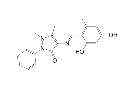 3H-pyrazol-3-one, 4-[[(E)-(2,4-dihydroxy-6-methylphenyl)methylidene]amino]-1,2-dihydro-1,5-dimethyl-2-phenyl-