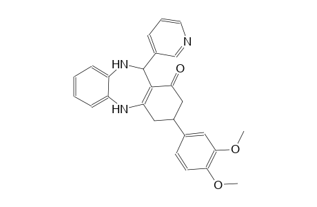 3-(3,4-dimethoxyphenyl)-11-(3-pyridinyl)-2,3,4,5,10,11-hexahydro-1H-dibenzo[b,e][1,4]diazepin-1-one