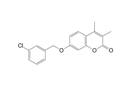 2H-1-Benzopyran-2-one, 7-[(3-chlorophenyl)methoxy]-3,4-dimethyl-