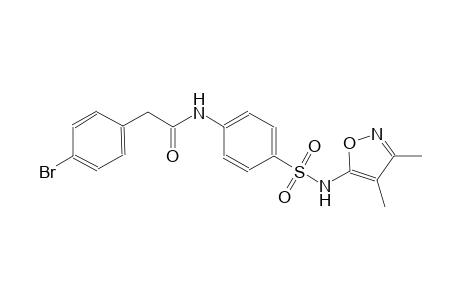 2-(4-bromophenyl)-N-(4-{[(3,4-dimethyl-5-isoxazolyl)amino]sulfonyl}phenyl)acetamide