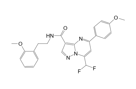 7-(difluoromethyl)-5-(4-methoxyphenyl)-N-[2-(2-methoxyphenyl)ethyl]pyrazolo[1,5-a]pyrimidine-3-carboxamide